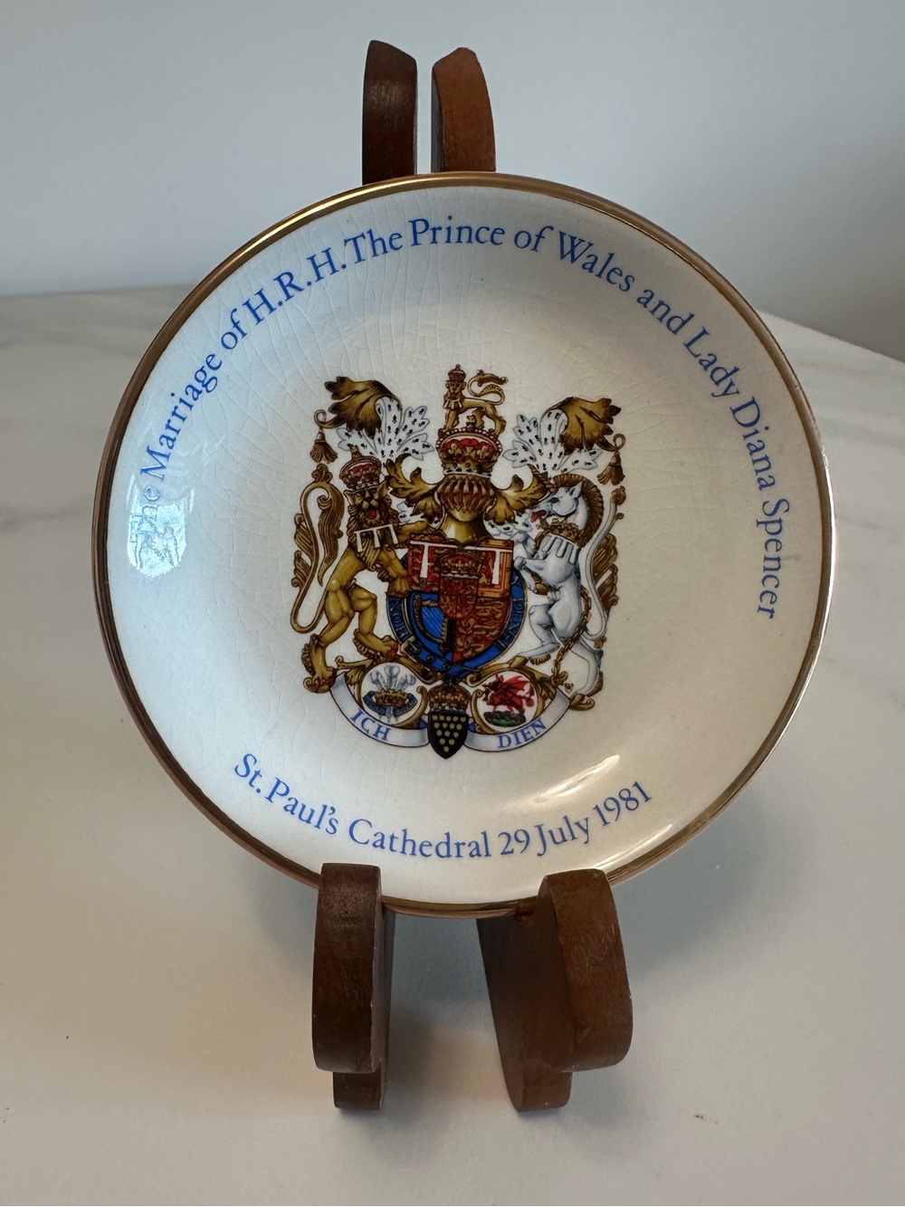 Wood & Sons Pride of Britain Royal Marriage Souvenir Ceramic Plate Charles/Diana